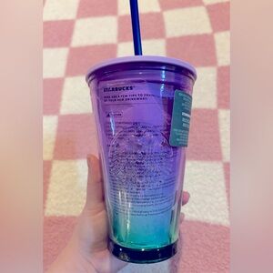 Starbucks Glass Gradient Purple to Blue/Green Tumbler